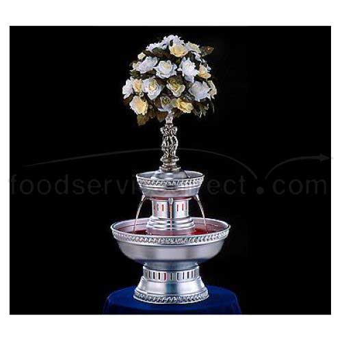 Apex Fountain Oasis Silver Anodized Aluminum Champagne Beverage Fountain, 3 Gallon.