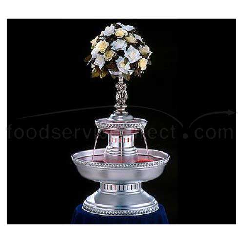Apex Fountain Mirage Silver Anodized Aluminum Champagne Beverage Fountain, 5 Gallon.