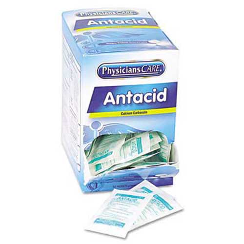 Antacid Calcium Carbonate Medication, Two-Pack, 50 Packs/Box Antacid Calcium Carbonate Medication, Two-Pack, 50 Packs/Box
