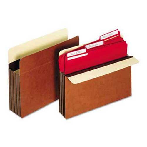 Pendaflex Heavy-Duty File Pockets, Straight, 1 Pocket, Letter, Redrope
