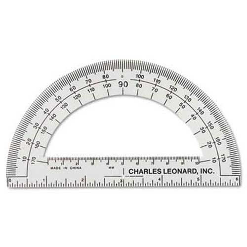 Open Center Protractor, Plastic, 6 Open Center Protractor, Plastic, 6
