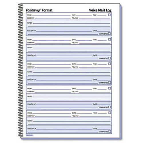 Amazon.com : Rediform 51114 Voice Mail Wirebound Log Books 8