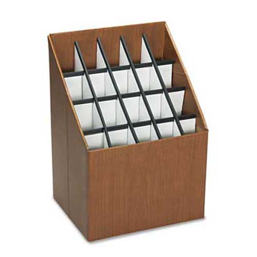 Corrugated Roll Files, 20 Compartments, 15w x 12d x 22h, Woodgrain Corrugated Roll Files, 20 Compartments, 15w x 12d x 22h, Woodgrain