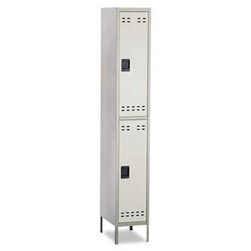 Double-Tier Locker, 12w x 18d x 78h, Two-Tone Gray Double-Tier Locker, 12w x 18d x 78h, Two-Tone Gray