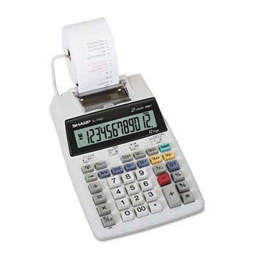EL-1750V Two-Color Printing Calculator, Black/Red Print, 2 Lines/Sec