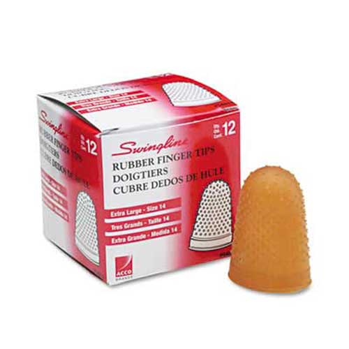 Rubber Finger Tips, 14 (X-Large), Amber, Dozen Rubber Finger Tips, 14 (X-Large), Amber, Dozen