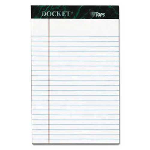 TOPS 63900 - Docket Ruled Perforated Pads, Legal/Wide, 5 X 8, Canary, 50 Sheets, Dozen - View #10
