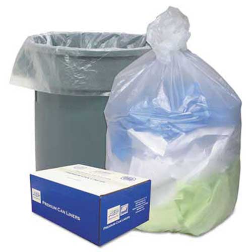 Ultra Plus 43 X 48 Inch 16 Microns Natural High-density Can Liners, 56 Gallon -- 200 Per Case