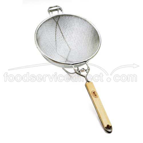 Tablecraft Tinned Medium Double Mesh Reinforced Strainer, 8 3/4 Inch