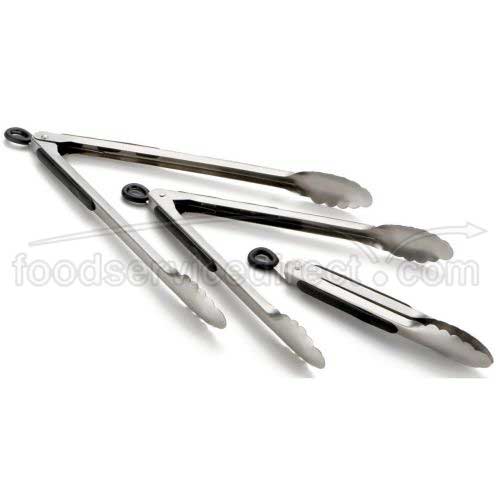 Tablecraft 18/0 Stainless Steel Heavy Ergonomic Locking Tong, 9 X 1.5 X 1.5 Inch -- 12 Per Case
