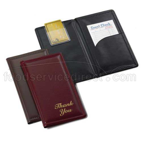Tablecraft Two Fold 14 Point Vinyl Brown Check Presenter, 5 X 9 Inch