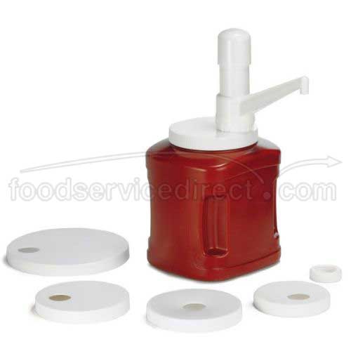 Tablecraft Plastic Stationary Nozzle Pump, 1 Ounce Capacity