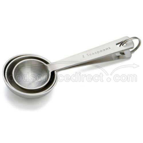 Tablecraft Heavyweight Stainless Steel Extra Large 3 Piece Measuring Spoon Set