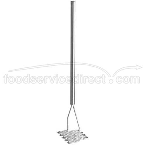 Tablecraft Stainless Steel Square Face Potato Masher, 5.875 X 4 X 18.25 Inch