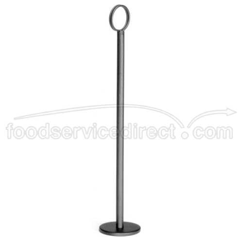 Tablecraft Black Powder Coated Metal Table Number Stand With Flat Bottom, 12 Inch