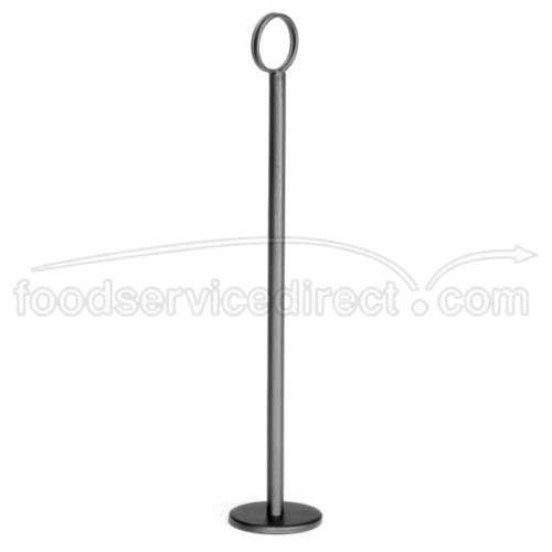 Tablecraft Black Powder Coated Metal Table Number Stand With Flat Bottom, 15 Inch