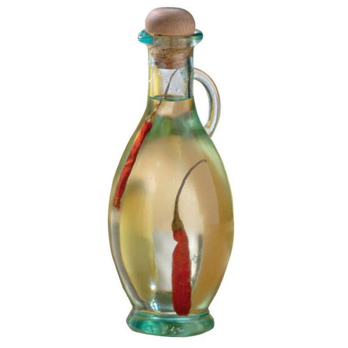 Tablecraft Tuscany Glass Olive Oil Bottle With Cork Stopper, 8 Ounce Capacity -- 12 Per Case