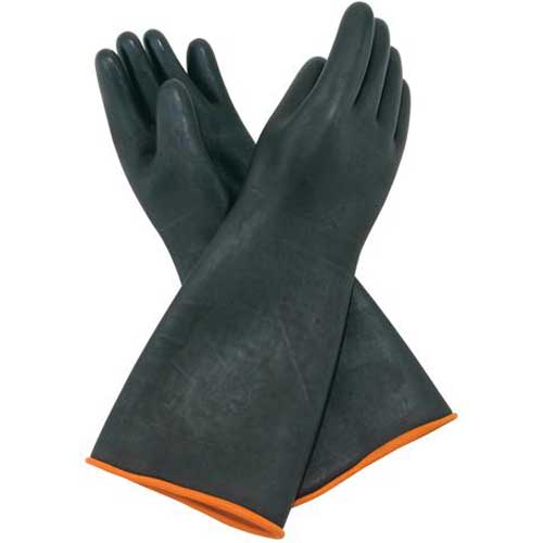 Winco Heavy-duty Natural Latex Gloves, 10 1/2 X 18 1/2 Inch -- 12 Per Case