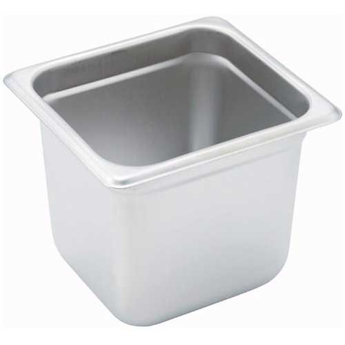 Winco 24 Gauge Stainless Steel 1/6 Size Anti Jam Steam Pan, 6 inch 