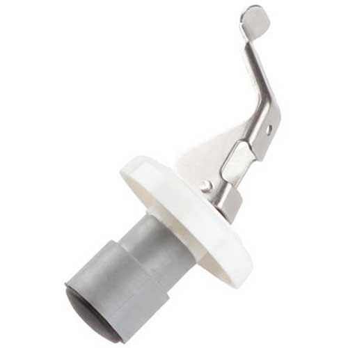 Winco White Collar Wine Bottle Stopper With Stainless Steel Clip -- 12 Per Case
