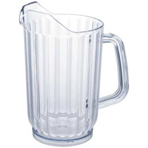 Winco Clear San Plastic Break-resistant Water Pitcher, 32 Ounce Capacity -- 12 Per Case