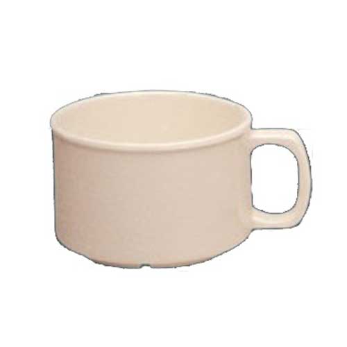 Yanco Ardis Melamine Beige Round Soup Mug With Handle, 8 Ounce -- 48 Per Case
