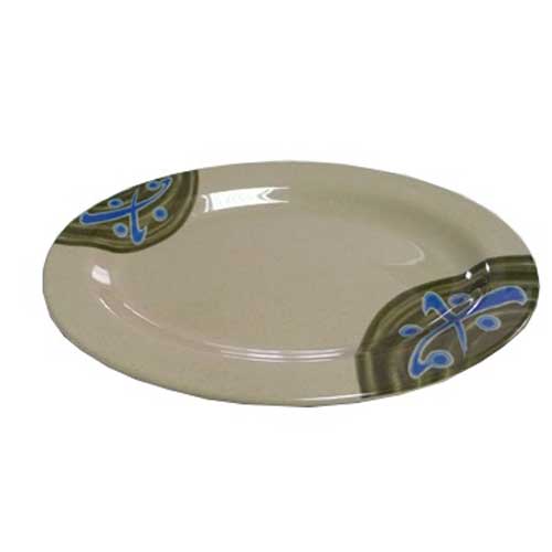 Yanco Japanese Melamine Oval Plate, 9 inch Length 24 per case.