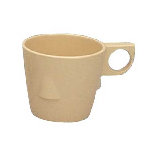 Yanco Nessico Melamine Tan Round Bulbous Cup, 8 Ounce -- 48 Per Case