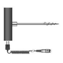 Comark Type T Thermistor Thermocouple Corkscrew Penetration Probe - Lumberg Connector, 3 feet Lead