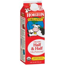 WhiteWave Horizon Organic Half and Half Cream, 32 Ounce -- 12 per case.