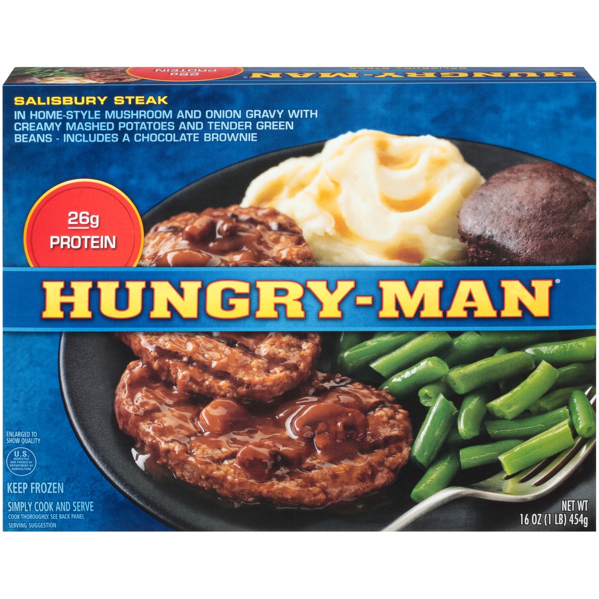 Hungry-man Salisbury Steak, 18 Ounce -- 8 Per Case
