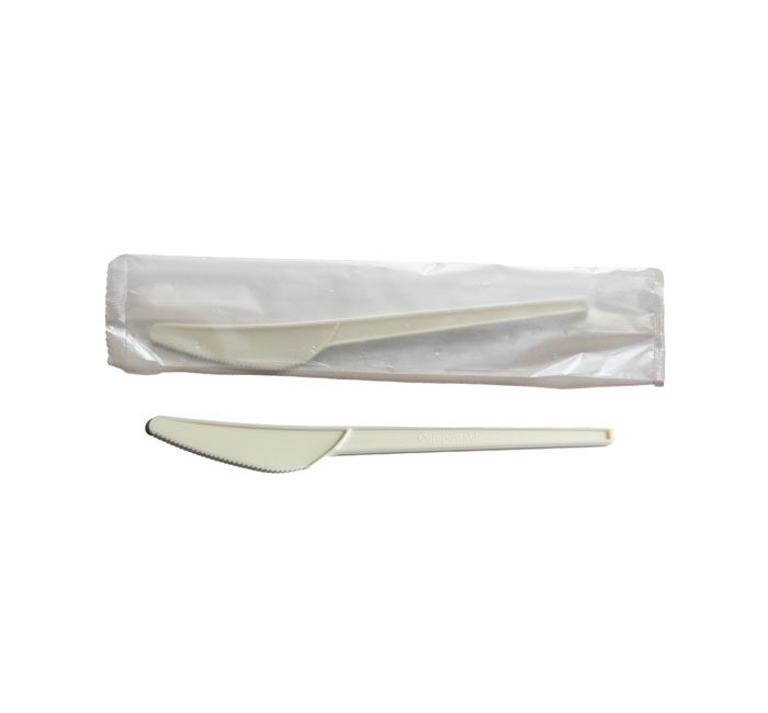 Kitch 24/7 Compostable Individual Wrap White Knives -- 1000 Per Case
