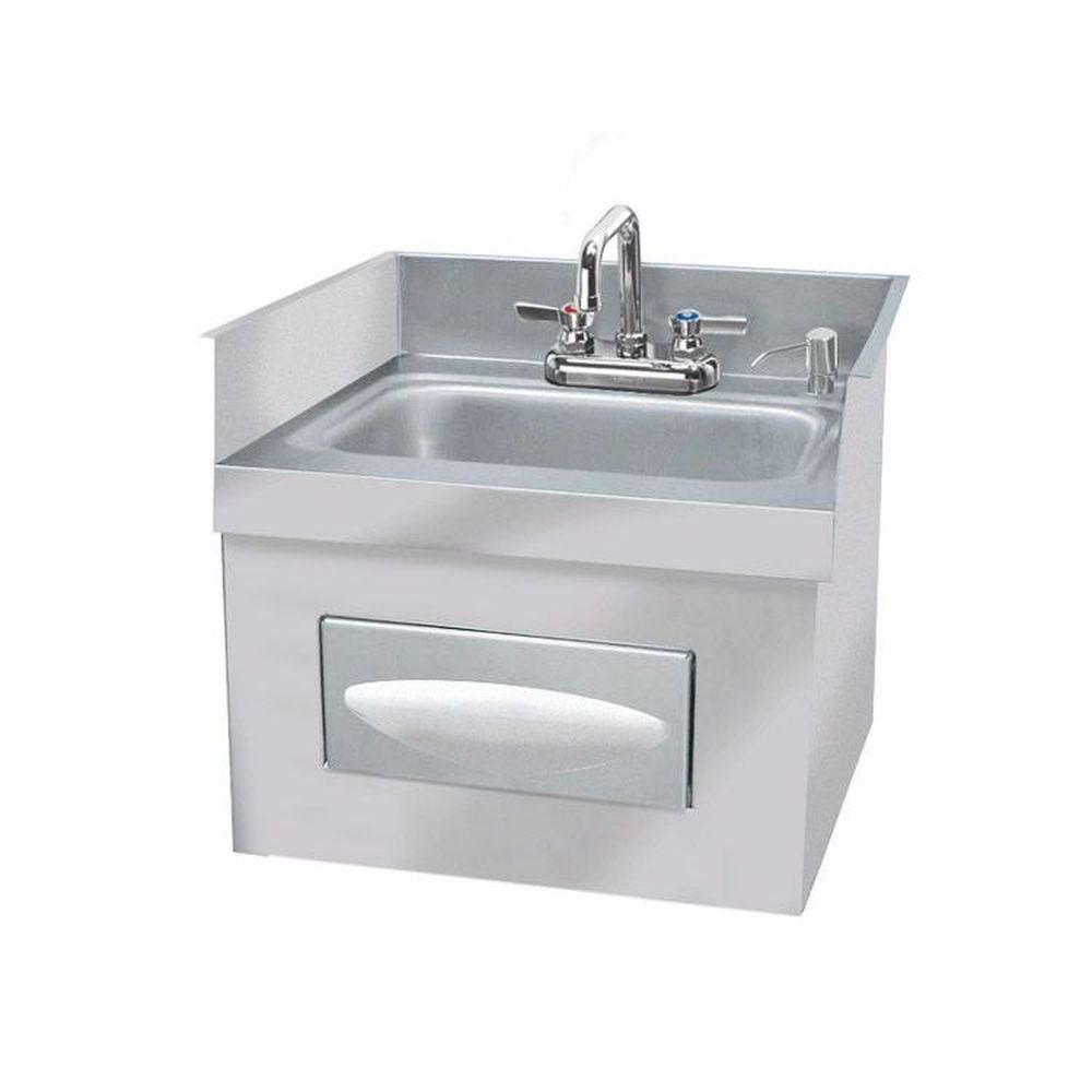 Krowne Drop-in Countertop Installed Hand Sink With 4 Inch Backsplash