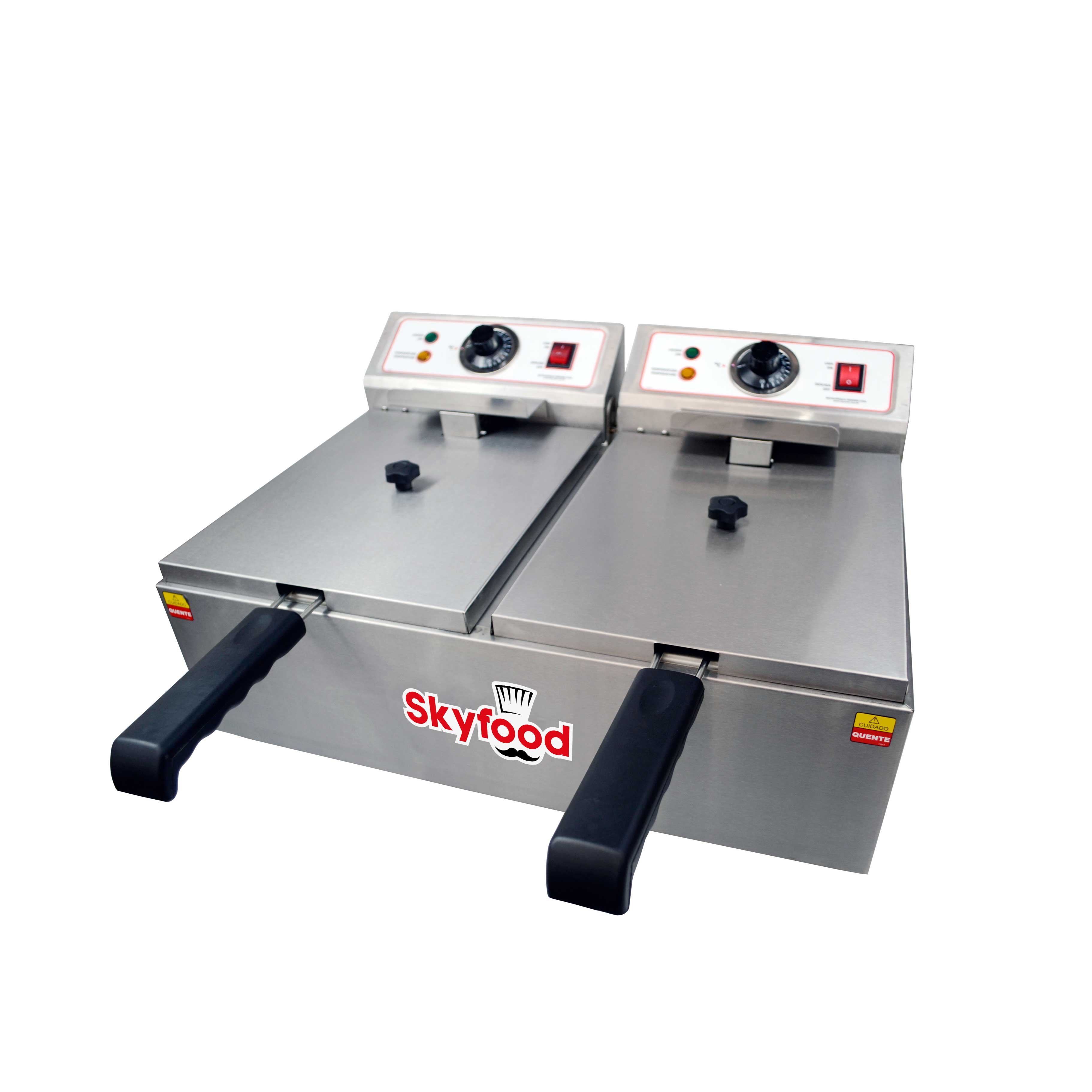 Skyfood Electric Countertop Split Pot Fryer, 24 X 26 3/8 X 11 Inch