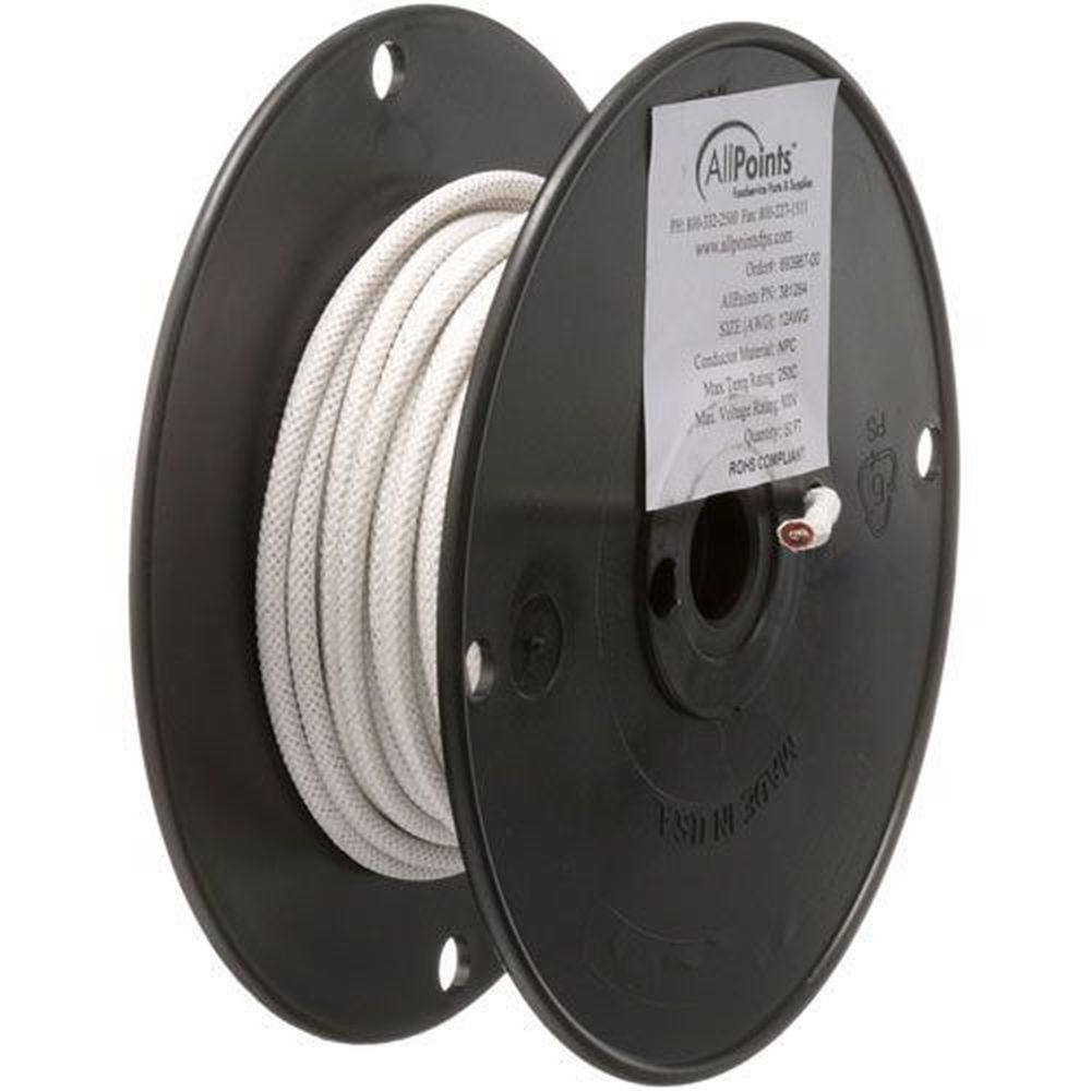 Allpoints High Temperature Wire For Allpoints Part Number 381264, 50 Feet Roll