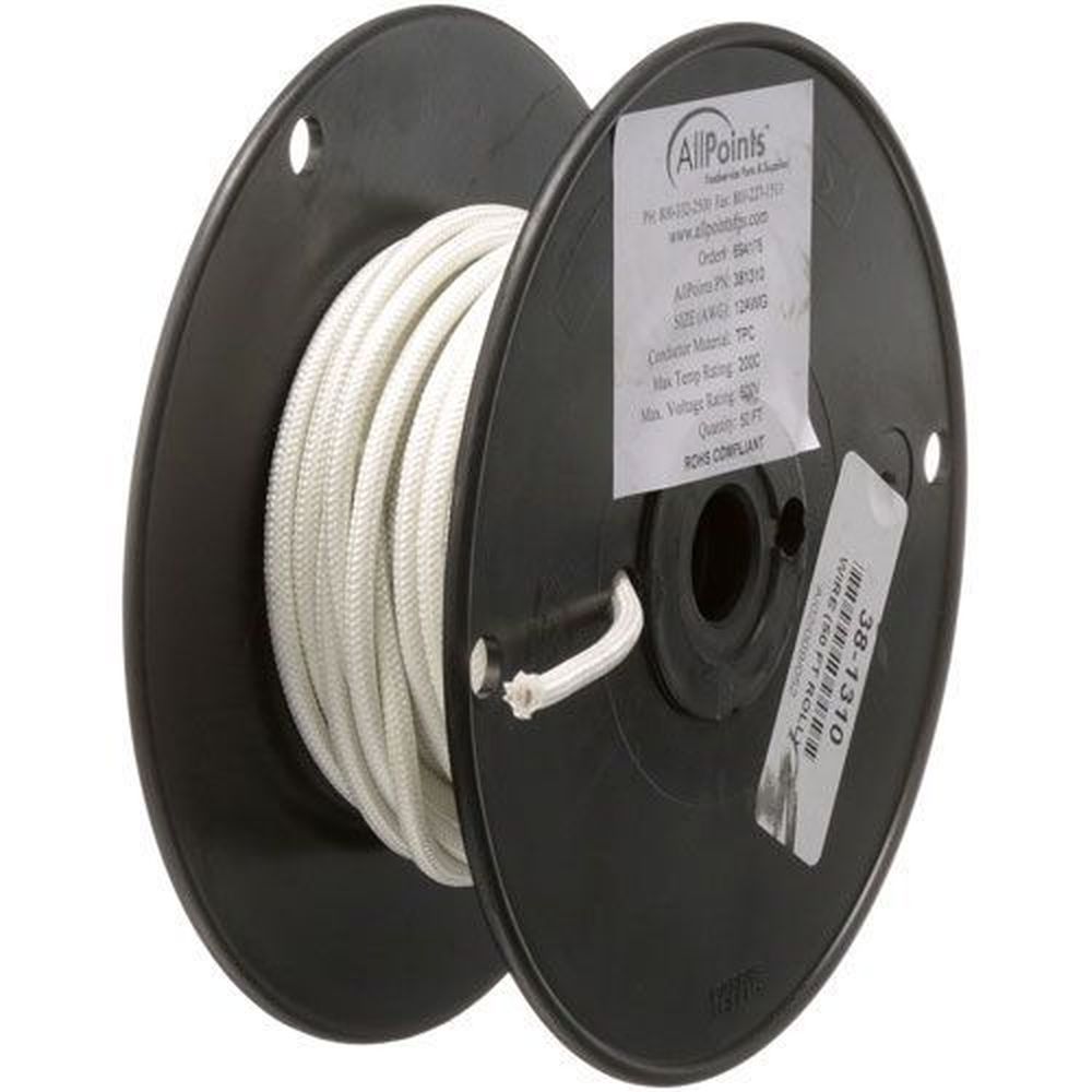 Allpoints High Temperature Wire For Allpoints Part Number 381310, 50 Feet Roll