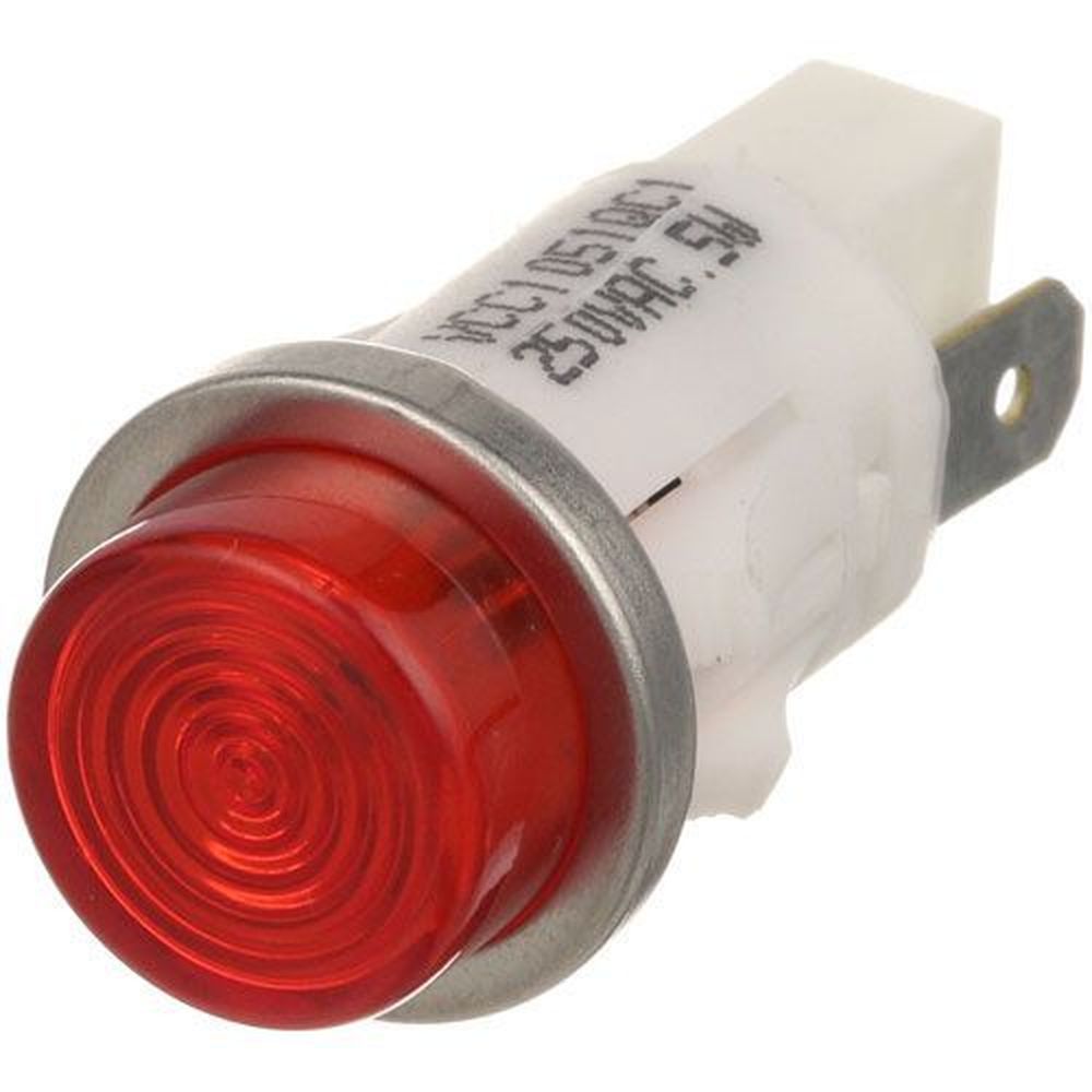 Crown Steam Red 250v Signal Light Fits 1/2 Inch Hole For Crown Steam Part Number 4753-4