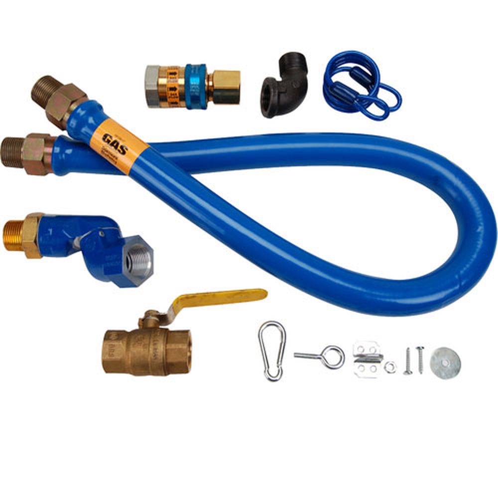 Dormont Dor16100kits48 Npt Blue Hose Gas Connector Kit, 1 X 48 Inch