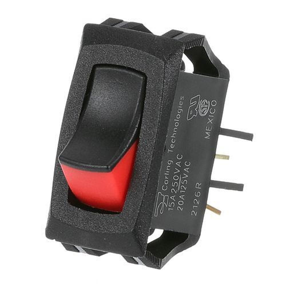 Hobart Red / Black SPST Terminals ON/OFF Rocker Switch Fits 9/16 x 1 1/8 inch Hole for Hobart Part Number 00-821770