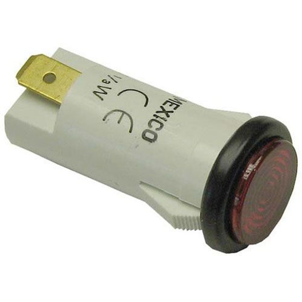 Imperial Red 125V Signal Light Fits 1/2 inch Hole for Imperial Part Number 1124