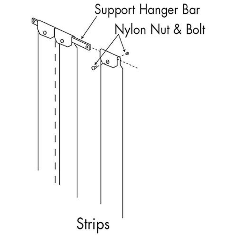 Kason Kas402la6063884 Easimount Freezer Strip Curtain, 38 X 84 Inch