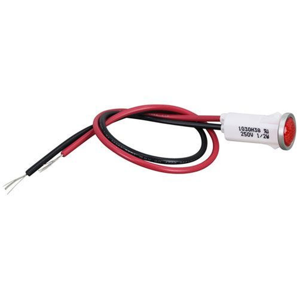 Merco Red 250v Signal Light Fits 1/2 Inch Hole For Merco Part Number 80003
