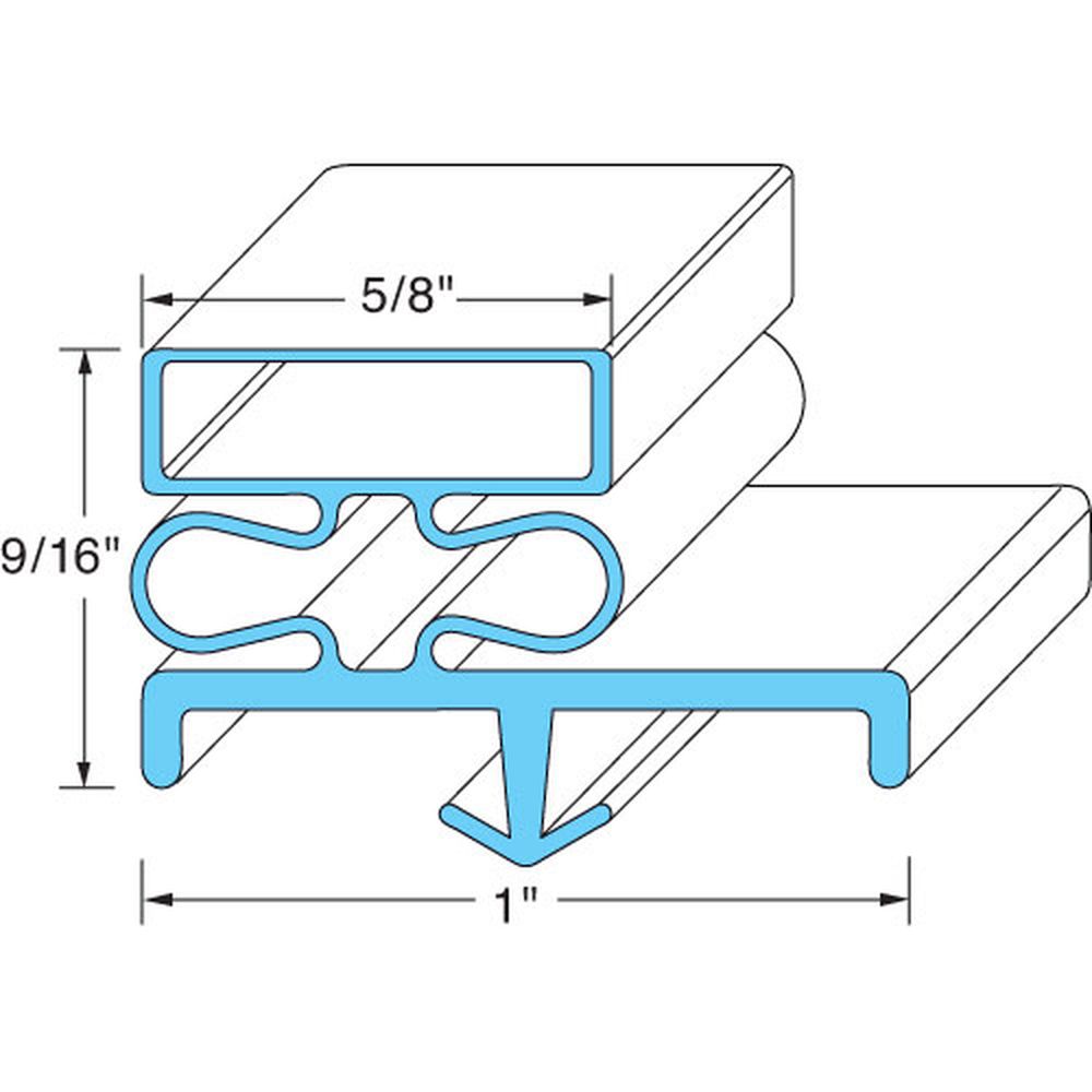 Southern Pride Stp1003 Door Gasket, 22 3/4 Inch X 60 1/4 Inch