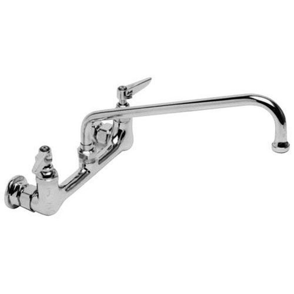 T&s Brass 8 Inch On Center Heavy Duty Wall Mounted Sink Faucet With 12 Inch Nozzle Length For T And S Brass Part Number B-0231
