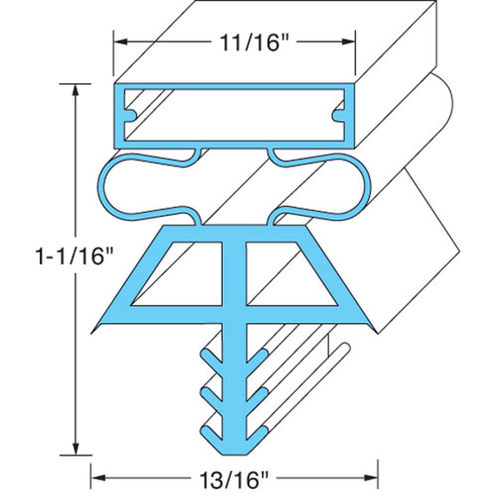Vollrath/idea-medalie Vol225251075 Door Gasket, 36 1/4 Inch X 78 Inch