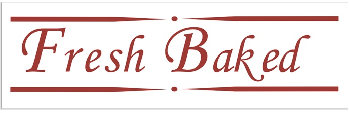 Mobile Merchandisers Fresh Baked Sign Card Only, 8 x 26 x 0.25 inch