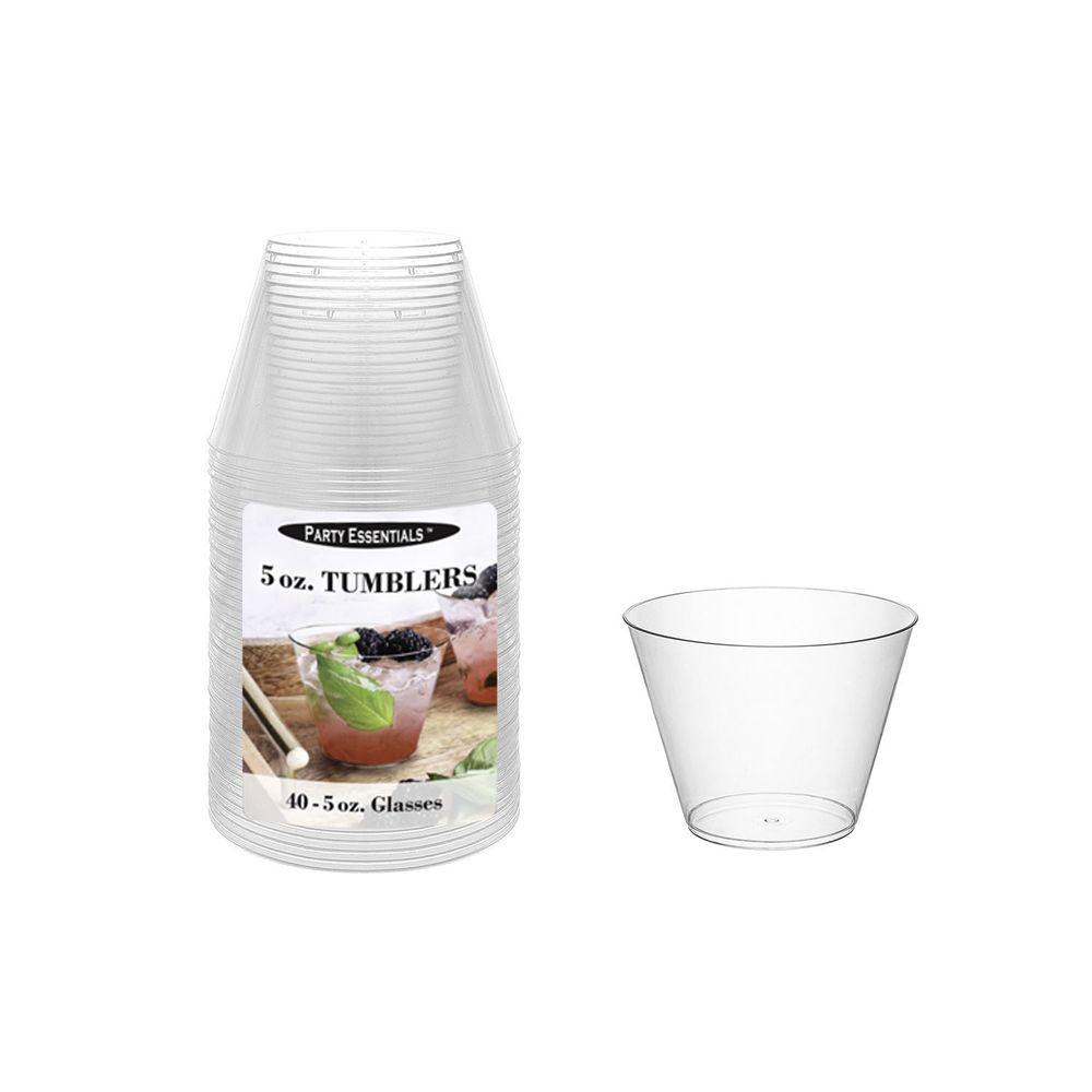 Northwest Enterprises Party Essentials Clear Tumbler, 5 Ounce Capacity -- 1000 Per Case