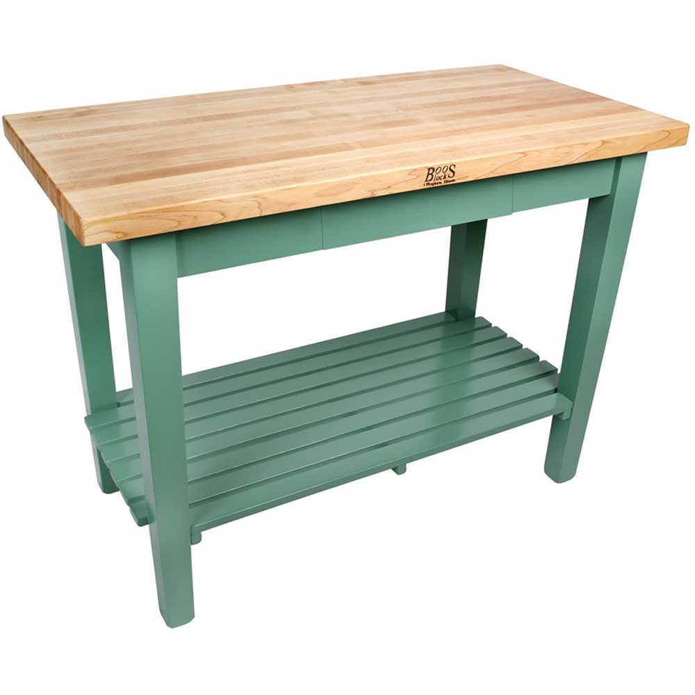 John Boos Cream Finish Warm Cherry Stain Base Maple Classic Country ...