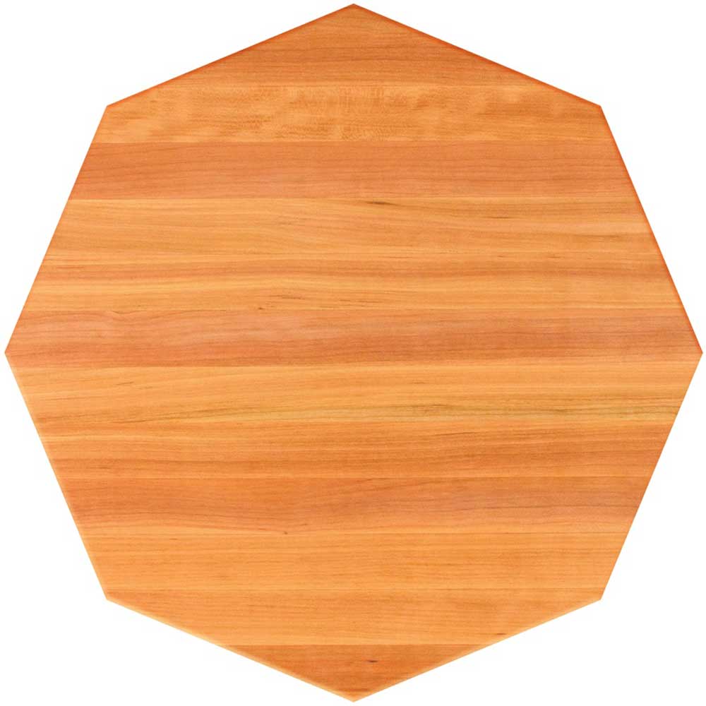 Octagonal Wood Block John Boos Tuff Var Finish Octagonal Cherry Butcher Block Top, 54 x 54 x ...
