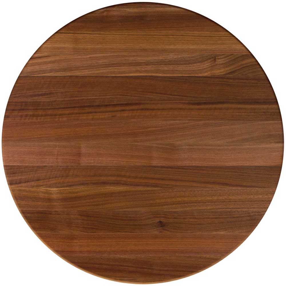 John Boos Tuff Var Finish Round Walnut Butcher Block Top, 42 X 42 X 1 1/2 Inch